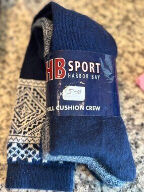 Harbor Bay 3 Pair Mid Calf Crew Socks Full Cushion